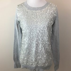 Express Gray Sequin Sweater. Medium, NWT